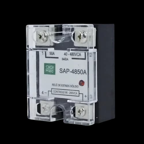 Rele de Estado Sólido Monofásico 50Amp. 480Vca 90-280VCA SAP-4850A Digimec