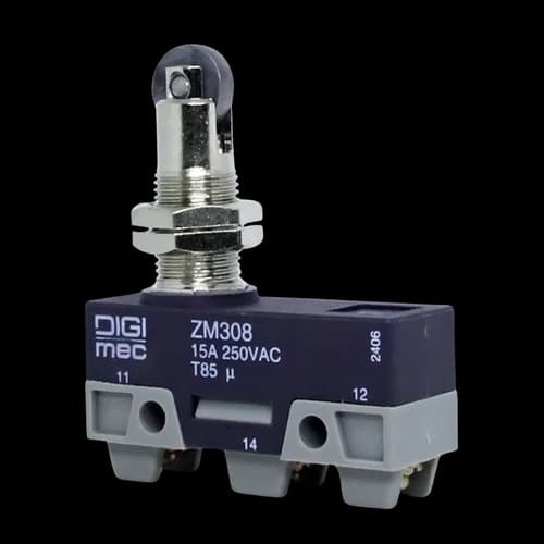 Micro Interruptor Botão com Rolete para Painel ZM308 Digimec