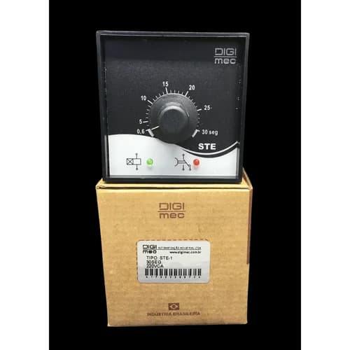 Temporizador Retardo na Energização 72x72mm STE-1 Digimec