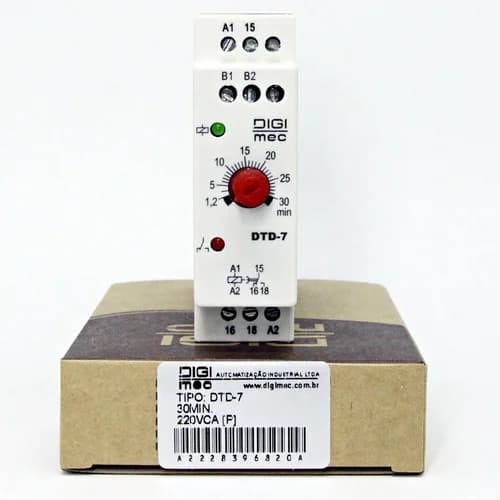 Temporizador Retardo na Desenergização DTD-7 Digimec
