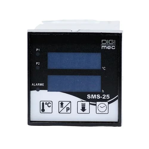 Temporizador e Controlador de Temperatura 72x72MM SMS-25 Digimec