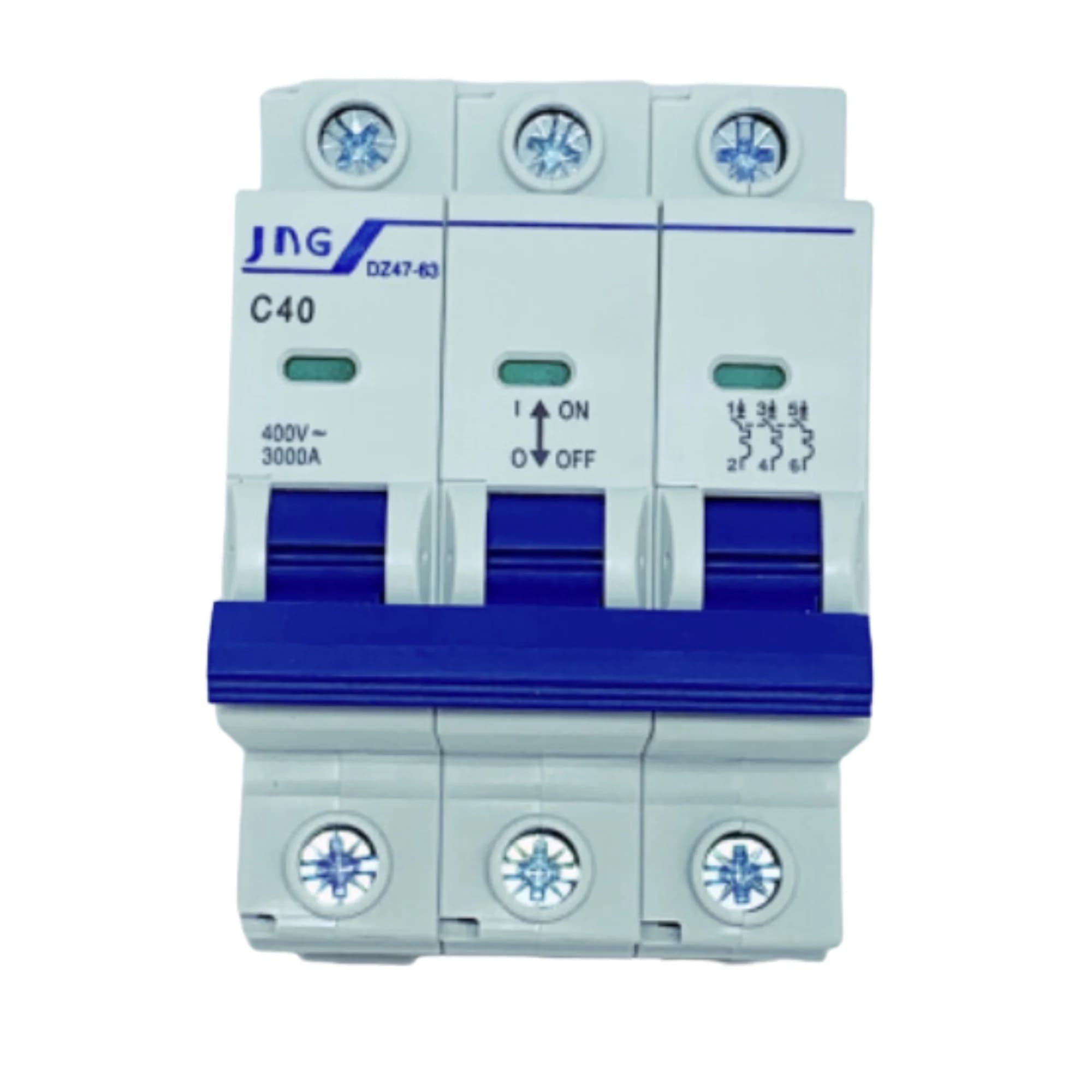 Mini disjuntor Tripolar 40Amp., curva C, 3Ka. DZ4763 3P 40A