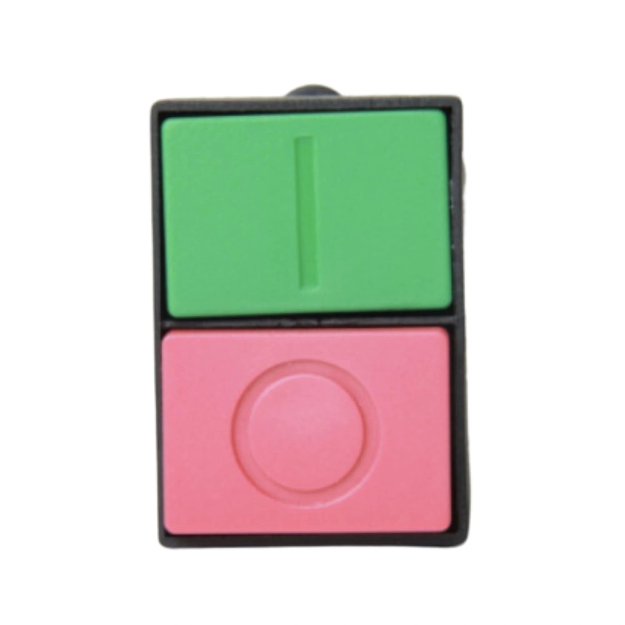 Botão de comando plástico duplo 22mm verde/vermelho 1NA+1N HB2-EL8425