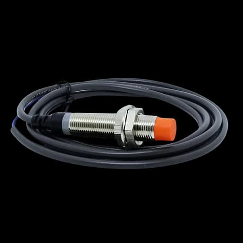 Sensor Indutivo Metálico 12mm Dist. Sensora 4mm 90-250Vca NA Cabo 1,5mts. CJY12E-04KA Digimec