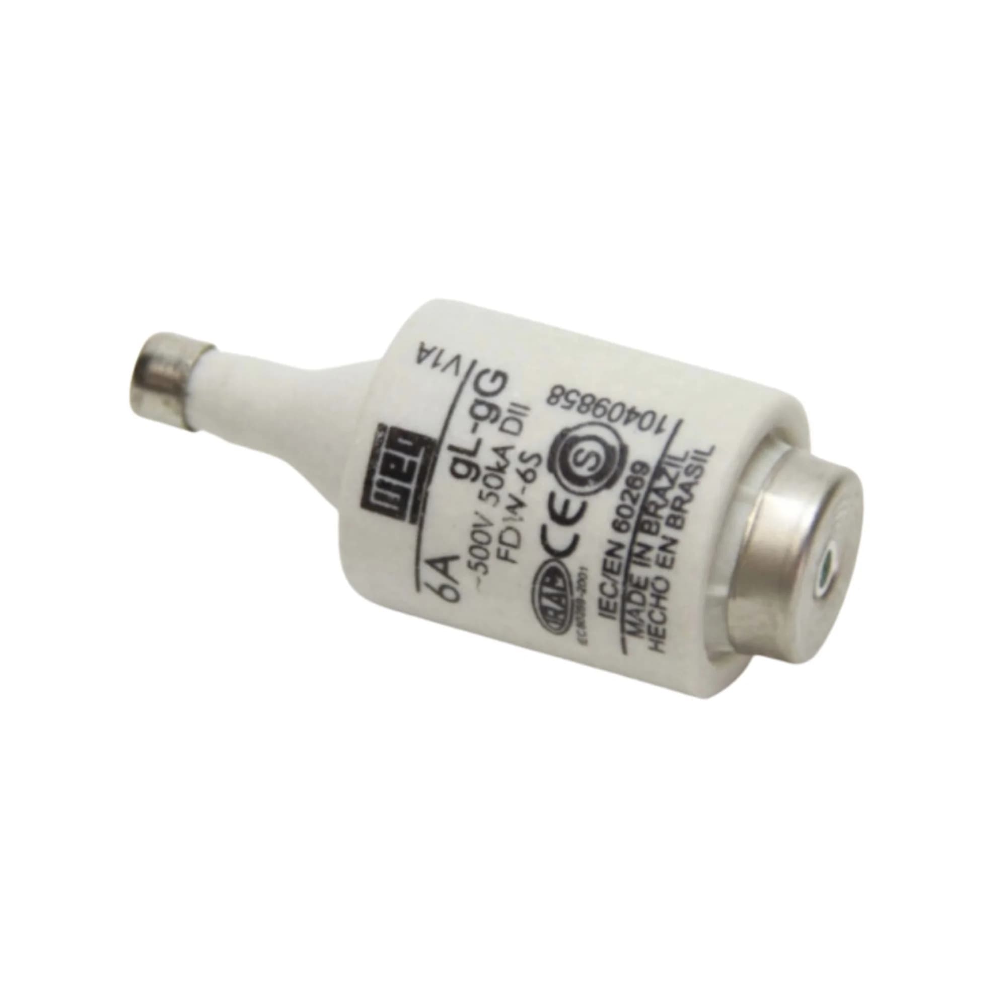 Fusível tipo D, retardado, FDW6A - 6AMP WEG