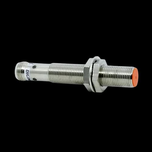 Sensor Indutivo Metálico 12mm Dist. Sensora 2mm 10-30Vcc PNP NA+NF Conector CJY12E-02PCT Digimec
